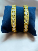 Classic Kundan Bangles with Screw Lock - Timeless Elegance