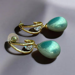 Elegant Gold and Pearl Drop Earrings