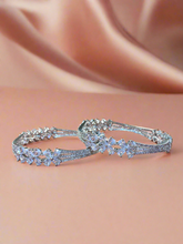 Elegant Floral Diamond Bangles