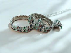 Diamond Bangles with jhumki