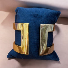 Stylish Dual-Tone Cuff Bracelet