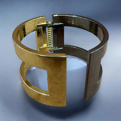 Stylish Dual-Tone Cuff Bracelet