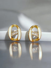 Chic Dual-Tone Stud Earrings