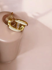 Chic Dual-Tone Stud Earrings