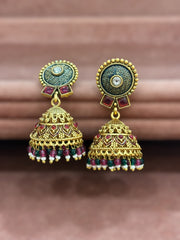 Traditional Peacock Motif Necklace and Earrings set