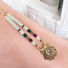 Traditional Peacock Motif Necklace and Earrings set