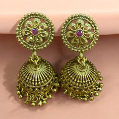 Exquisite Temple-Inspired Antique Gold-Plated Necklace Set