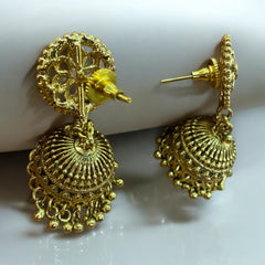 Exquisite Temple-Inspired Antique Gold-Plated Necklace Set