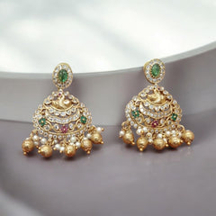Traditional Temple Design Gold-Plated Necklace Set