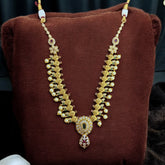 Graceful Gold-Plated Necklace Set with Pearl and Stone Detailing