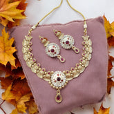 Exquisite handcrafted jewelry set with matching earrings