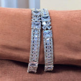 Elegant Crystal-Encrusted Bangles