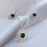 Emerald Elegance Necklace & Earring Set