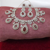 Royal Ruby Statement Necklace & Earring Set