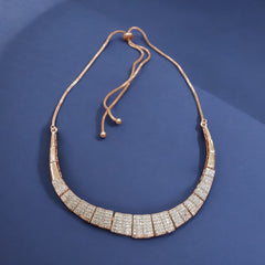 Elegant Gold-Plated Necklace and Earring Set