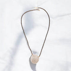 Elegant Gold & Diamond Mangalsutra with Spiral Pendant