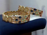 Exquisite Multi-Gemstone and Diamond Bangles – Timeless Elegance