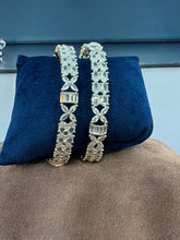 Silver-Toned Cubic Zirconia Bangles