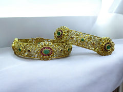 Exquisite Gold-Plated Bangles - “Timeless Elegance & Grandeur”
