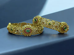 Exquisite Gold-Plated Bangles - “Timeless Elegance & Grandeur”