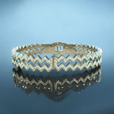 Trendy Zigzag Pattern Bangle Bracelet - Stylish & Modern
