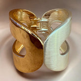 Stunning two-tone design combining gold and silver finishes for a luxurious, contemporary look