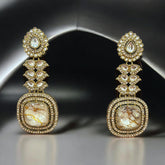 Royal Gold & Stone Statement Earrings