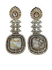 Royal Gold & Stone Statement Earrings