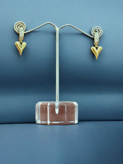 Elegant gold-toned heart-shaped earrings