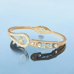 Stylish Silver-Toned Bracelet with Sparkling Stone Accents