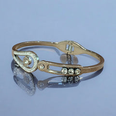 Stylish Silver-Toned Bracelet with Sparkling Stone Accents