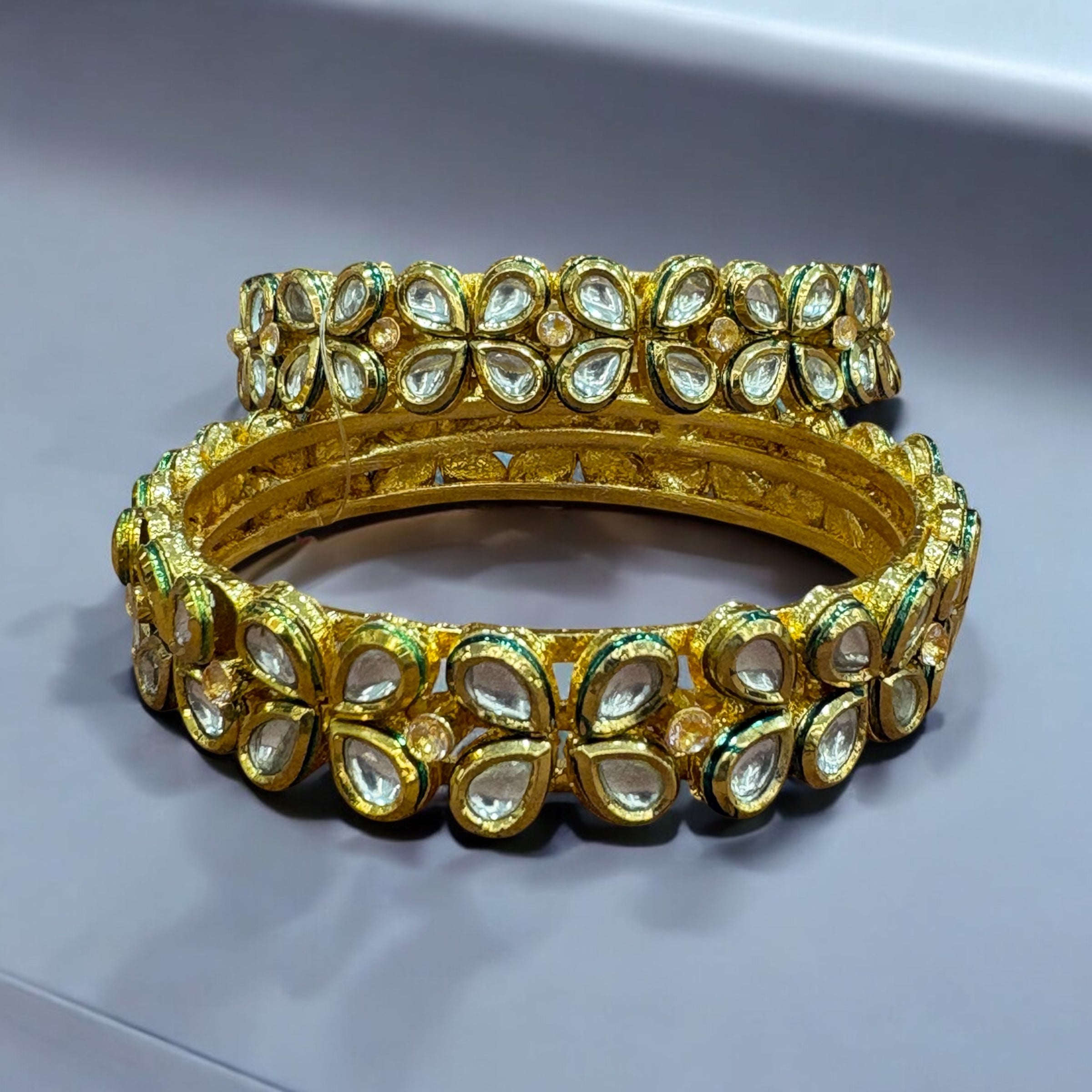 Kundan bangles