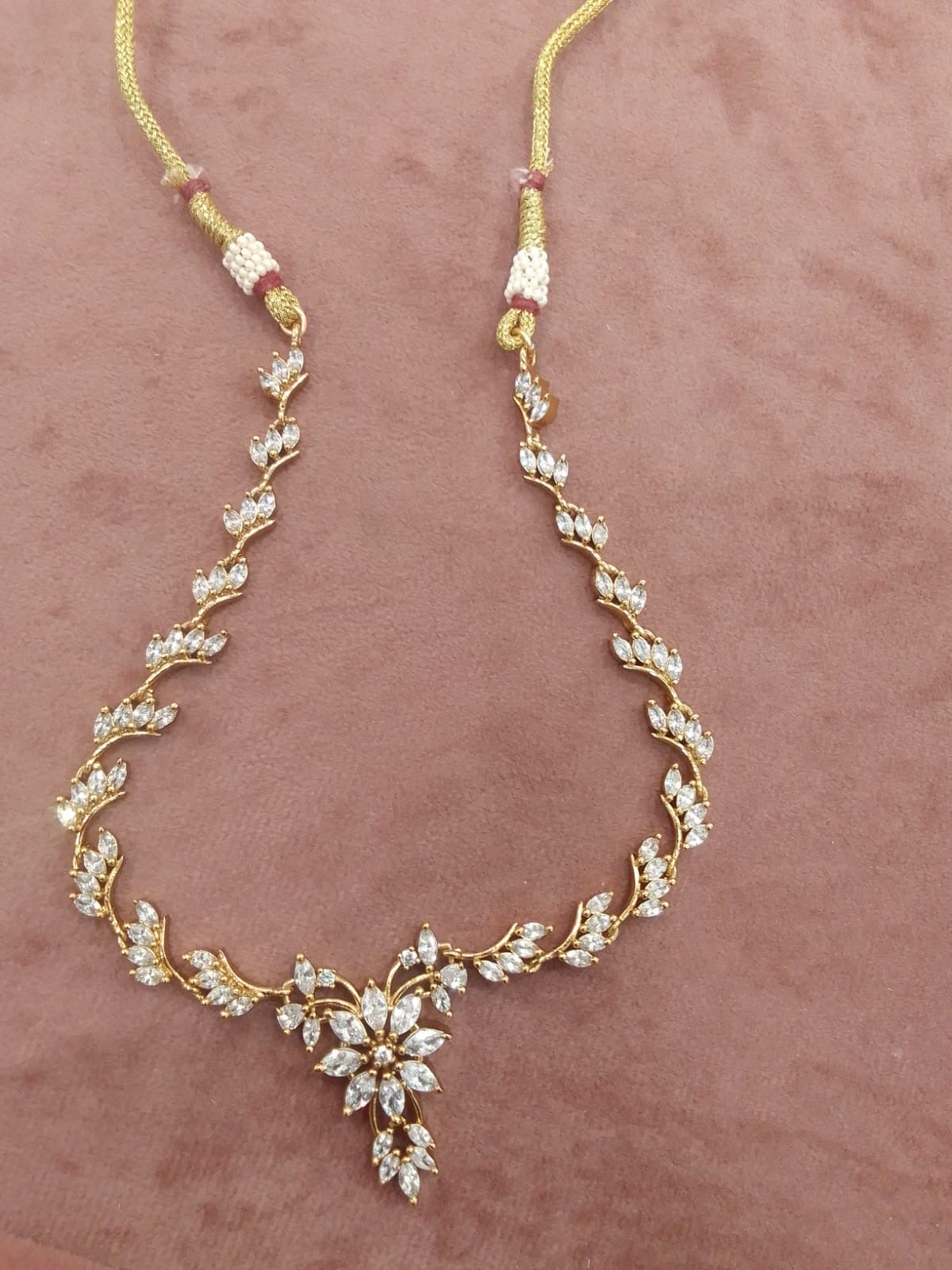 Elegant Gold-Plated Necklace with Cubic Zirconia Accents