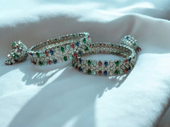 Diamond Bangles with jhumki