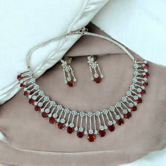 Ruby Radiance Necklace & Earring Set
