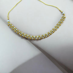 Elegant Gold-Plated Floral Necklace Set with White and Ruby Accents