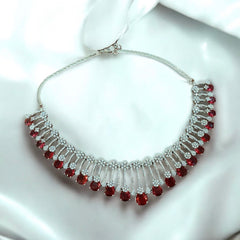 Ruby Radiance Necklace & Earring Set