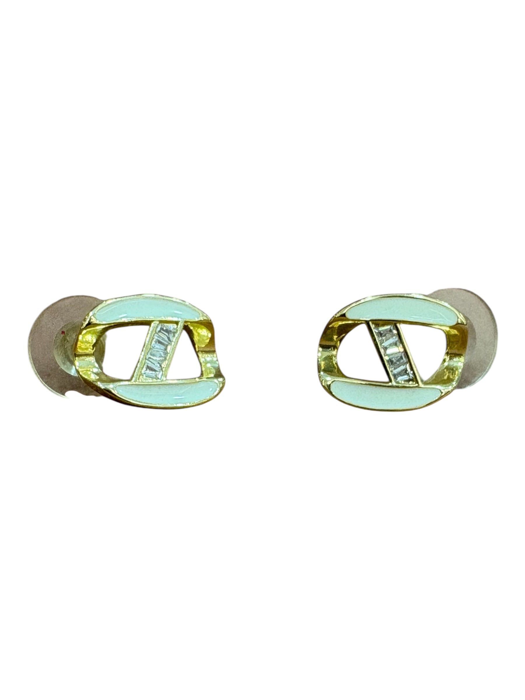Chic Dual-Tone Stud Earrings