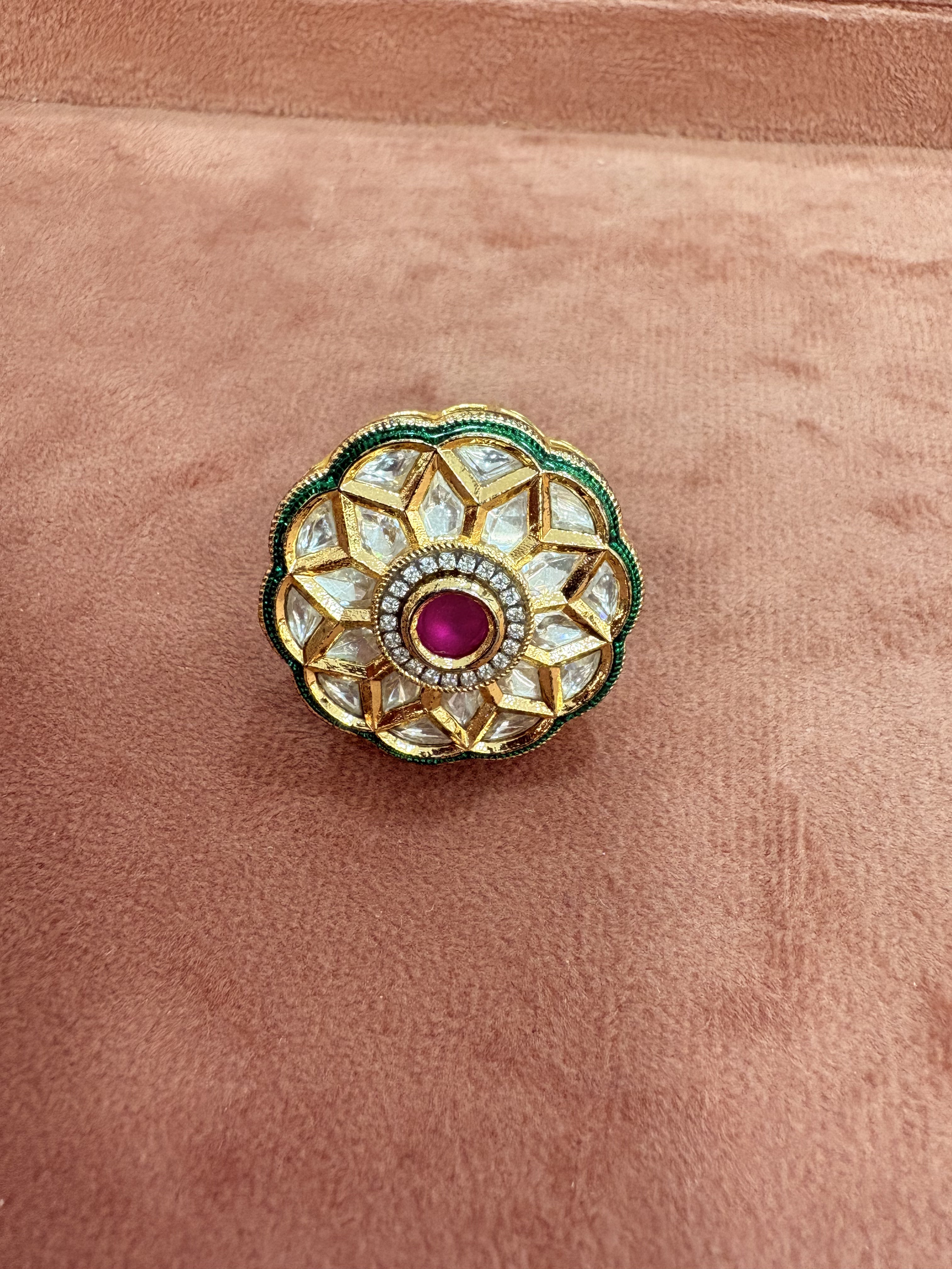 Elegant Kundan Ring