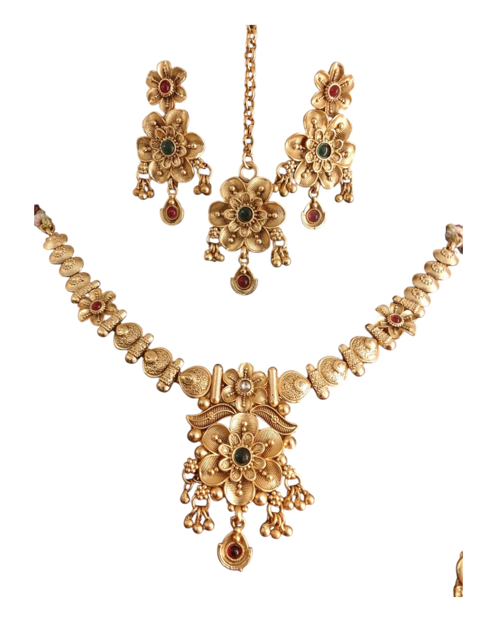 Traditional Antique Gold Necklace Set