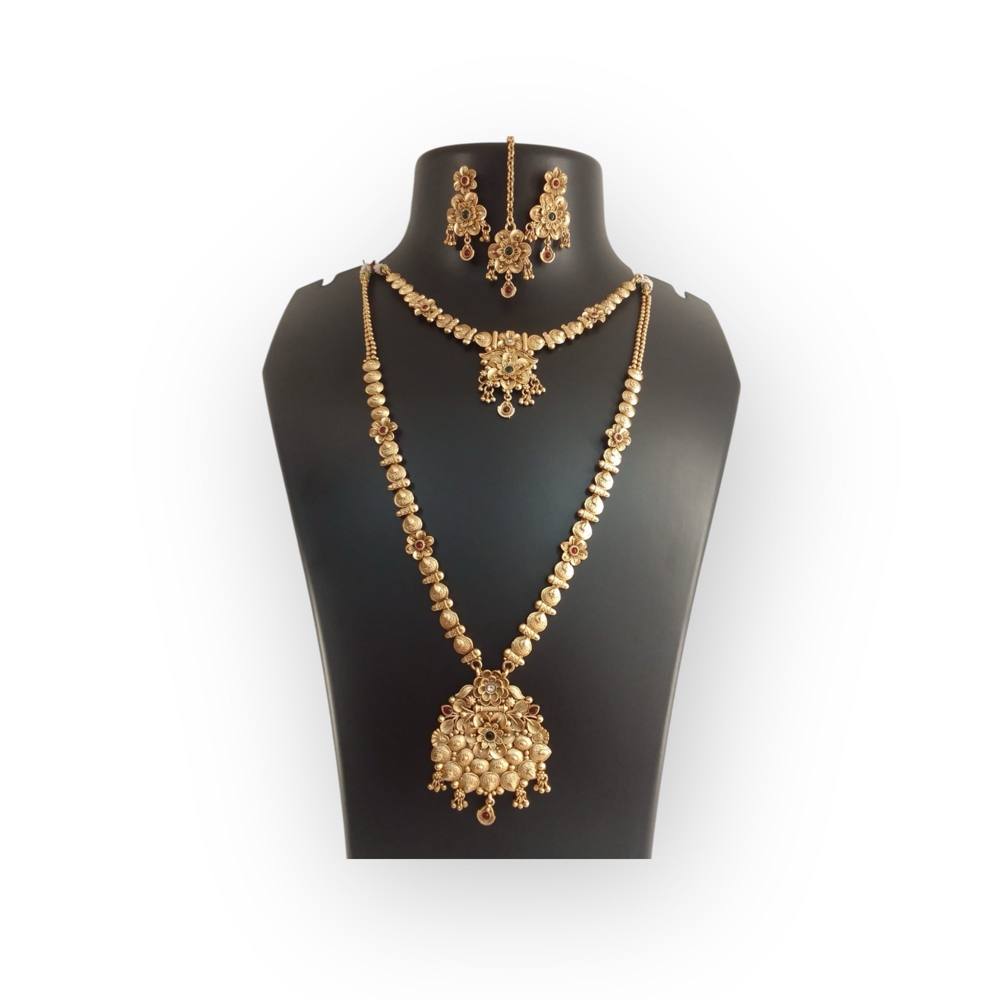Traditional Antique Gold Necklace Set