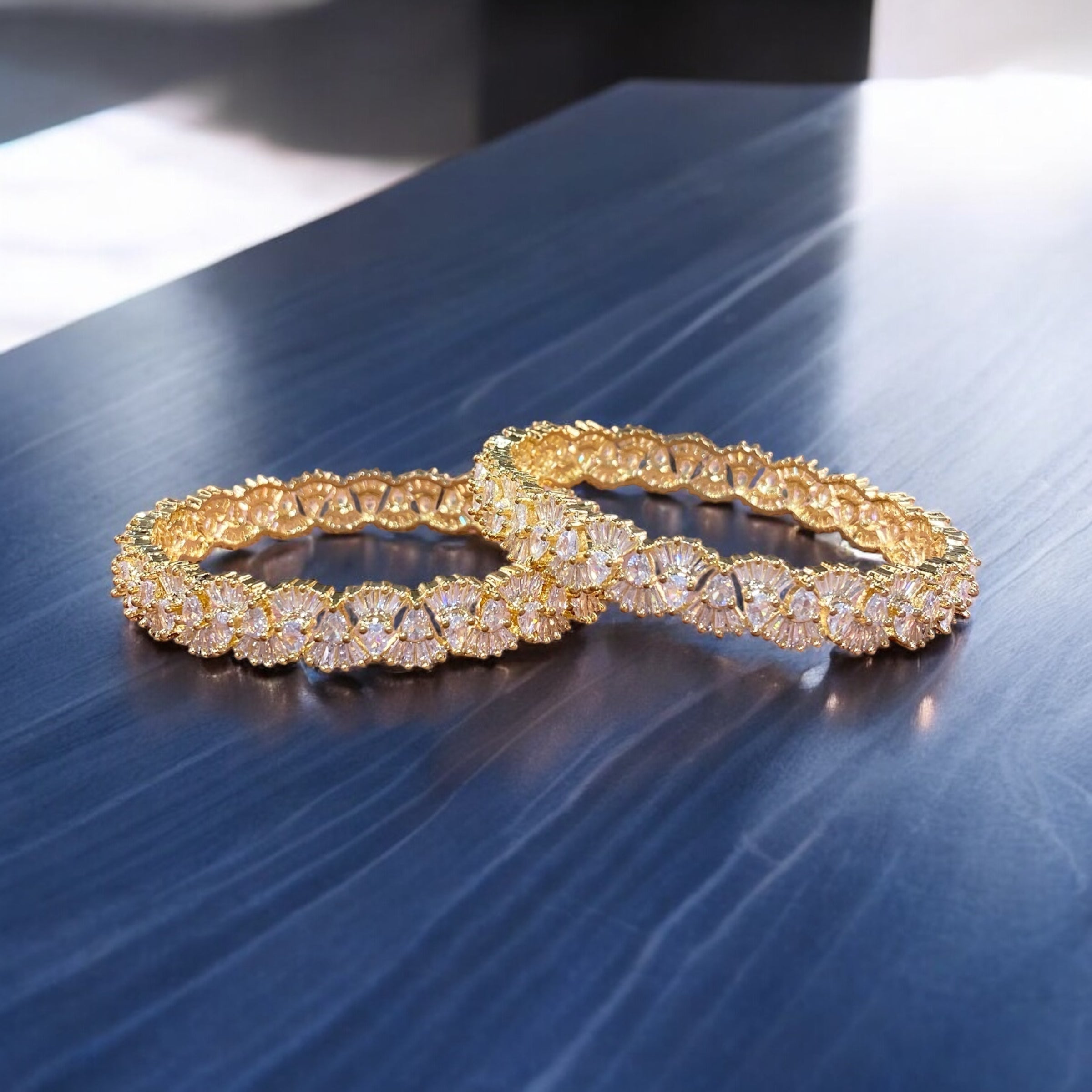 Golden Radiance Designer Bangles