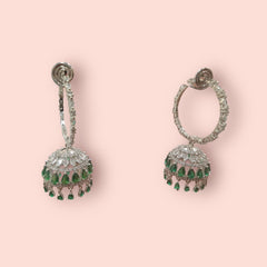 Exquisite Emerald Necklace Set with Matching Earrings and Maang Tikka