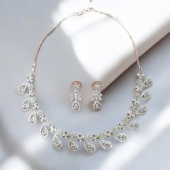 Dazzling Teardrop Necklace and Earring Set