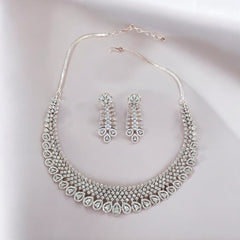 Luxury Teardrop Crystal Necklace and Earring Set