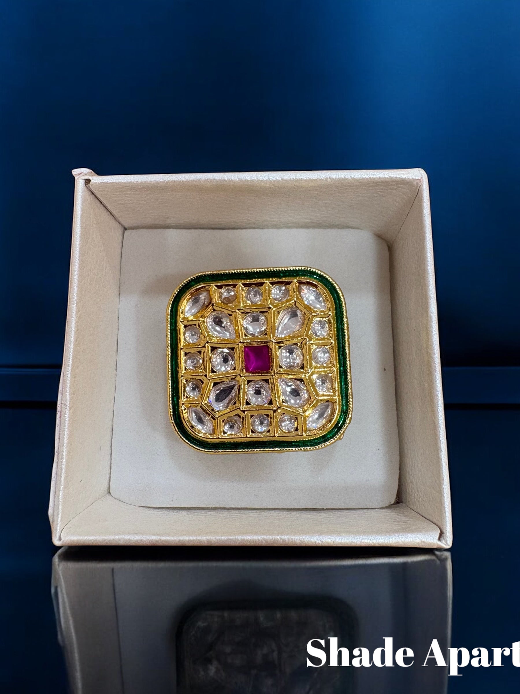Kundan Ring - Square