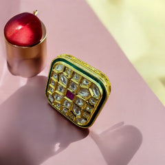 Kundan Ring - Square