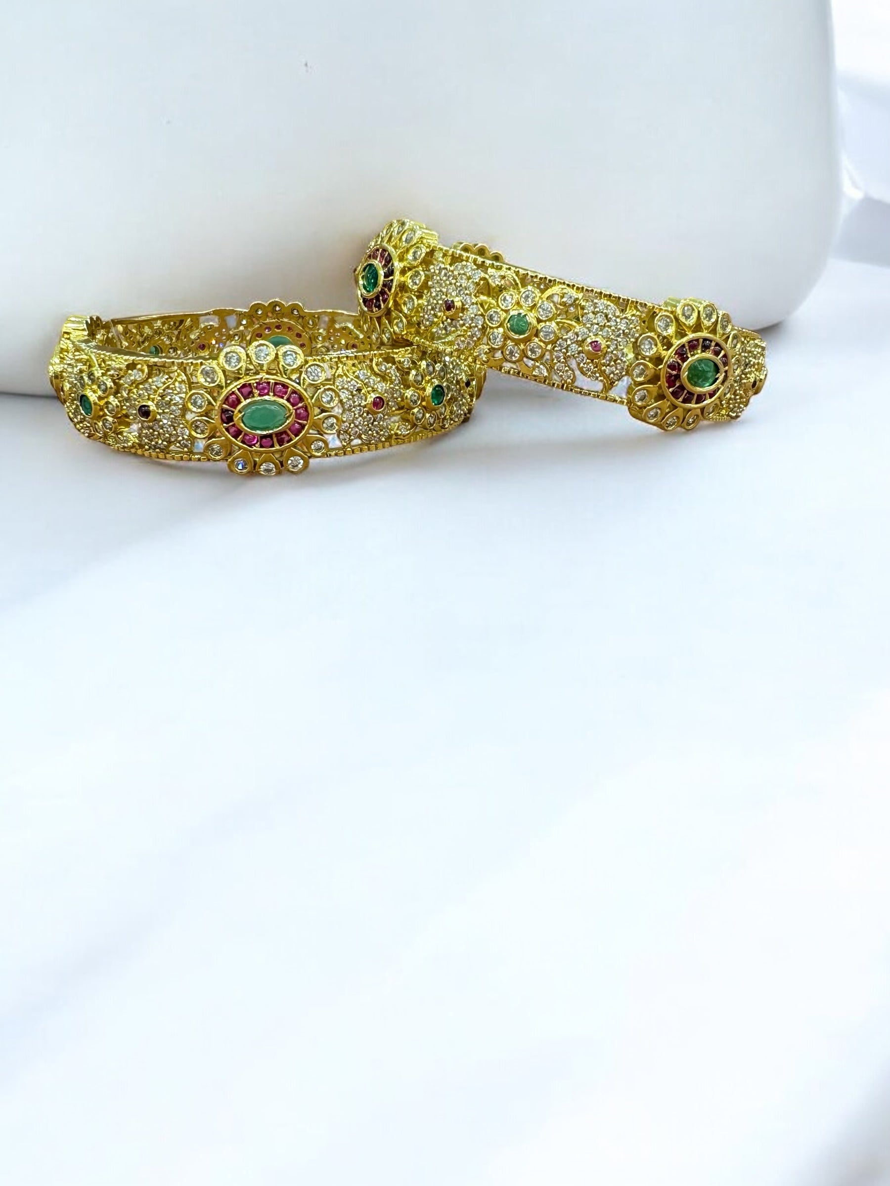 Exquisite Gold-Plated Bangles - “Timeless Elegance & Grandeur”