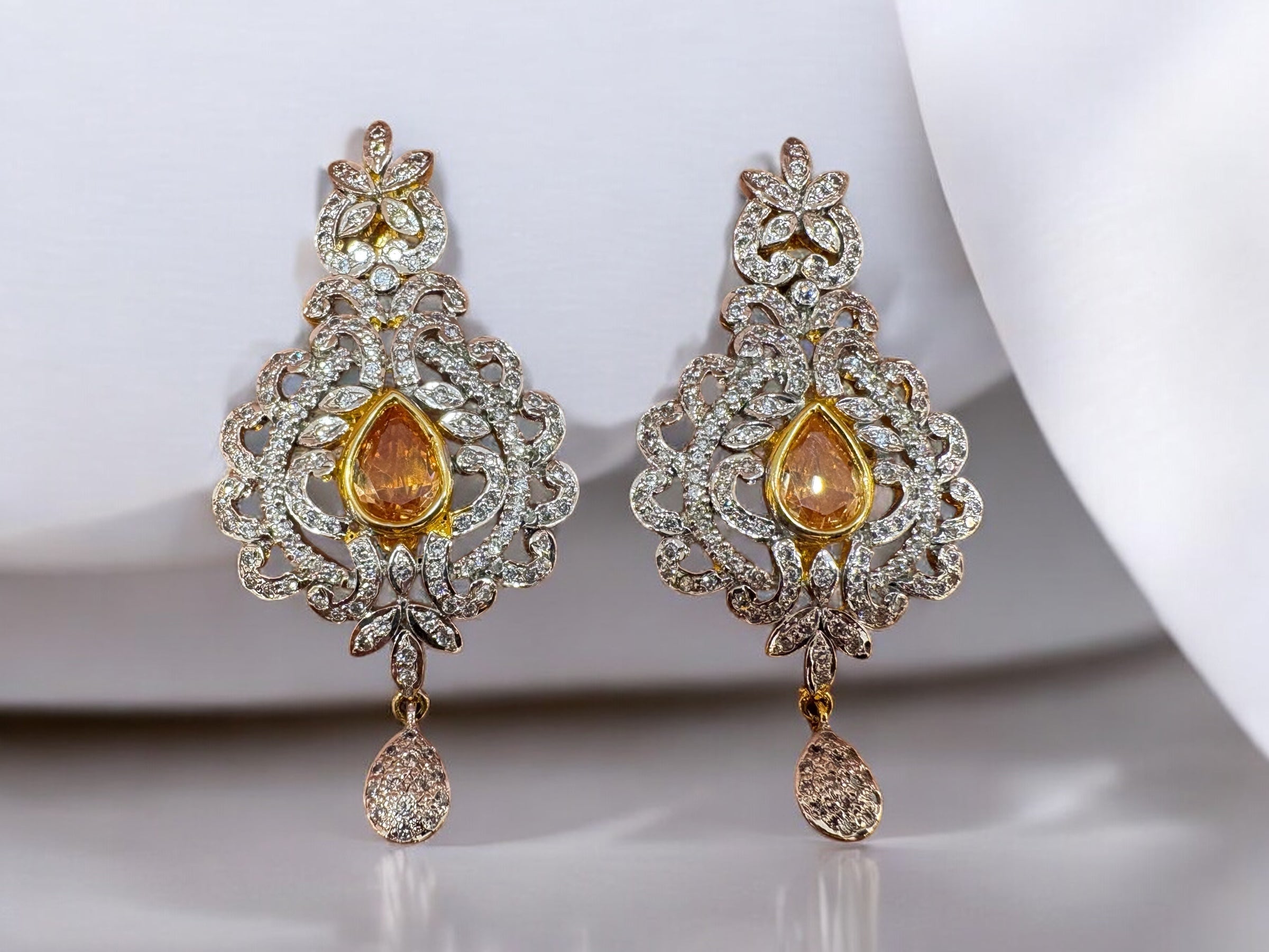 Elegant Interchangeable Gemstone Earrings - A Statement of Luxury