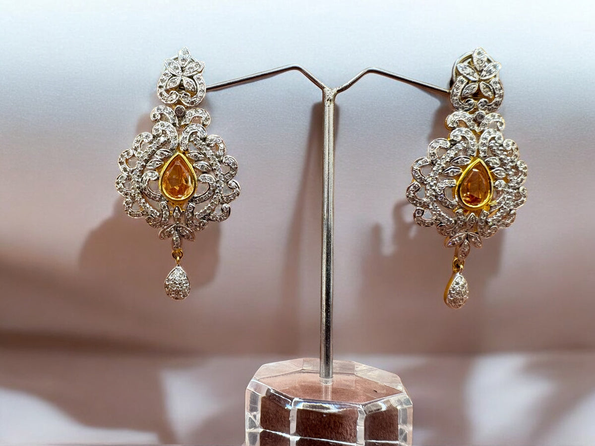 Elegant Interchangeable Gemstone Earrings - A Statement of Luxury